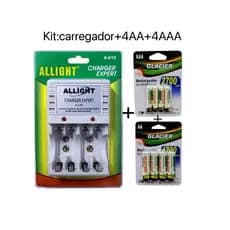 Kit Carregador Original de Pilhas AA/AAA Allight Charger Expert