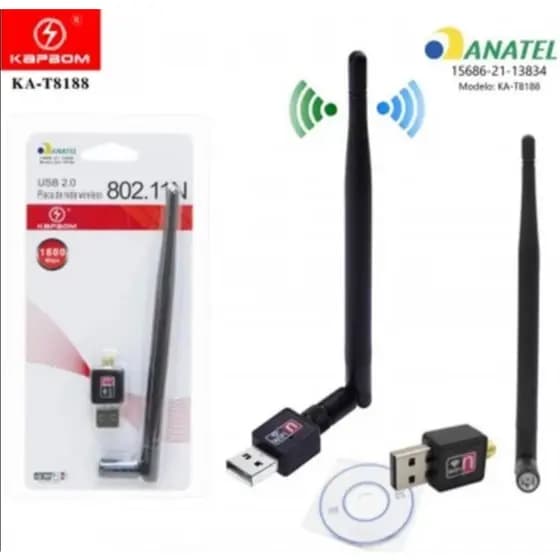 Antena Wi-Fi 1800 Mbps com Adaptador – Receptor Wireless para PC, Sinal Potente e Conexão Estável