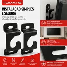 SUPORTE FIXO UNIVERSAL PARA TV E MONITOR 13" A 70" POLEGADAS - TOMATE