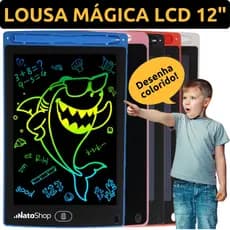 Lousa Mágica Tablet Iinfantil Tela LCD 12" Educativo Escrever e Desenhar Digital Premium NatoShop