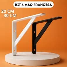 Kit 4 Mão Francesa Reforçada 20cm 30cm Suporte Cantoneira Entrega Rápida