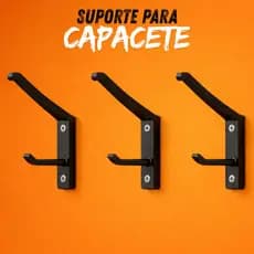 Kit Suporte de Parede Para Capacete 3 Peças Organizadoras Chaves e Jaquetas Acompanha Bucha Parafuso