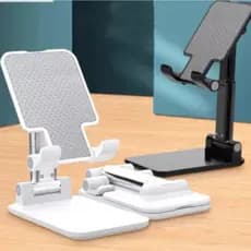 Kit Suporte Para Celular e Tablet Dobrável Portátil Ajustável Apoio Mesa