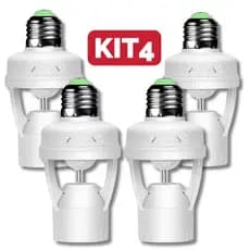 KIT Sensor De Presença Com Fotocélula Para Lâmpada Soquete