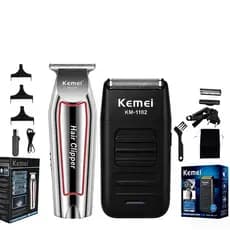 Barbeador Shaver KM 032 KM 1102  Máquina Para Acabamento Profissional Recarregável Bivolt