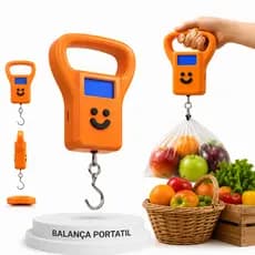Balança de Gancho Metal Portátil Digital  de Mão Bolsa Mala Até 50kg