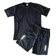 Conjunto Kit Camiseta Masculina Dry Fit Academia + 1 Short Esportivo