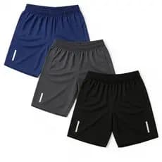 Kit 3  Bermudas Academia  Futbol Treino Verão Com Bolso Com Zíper No Bolso