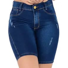 Bermuda Ciclista Feminina Elegante Com Lycra Moda Casual Confortável