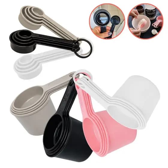 Kit Medidor Culinário 8 Peças Xícaras e Colheres Para Receitas e Confeitaria