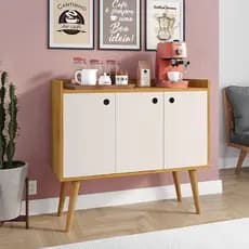Buffet Aparador Cantinho do Café Balcão Cozinha Wood 3 Portas