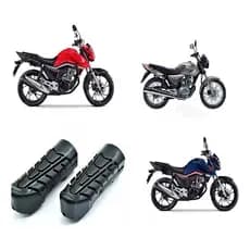 Par Estribo Pedaleira Borracha Honda Cg Titan Fan Start 160