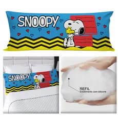 Fronha Avulsa ou Kit Travesseiro + Fronha Snoopy Conforto com Estilo Retrô e Charmoso