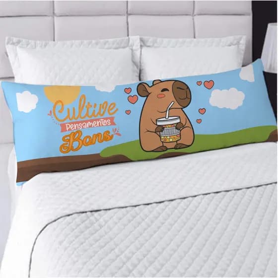 Fronha Avulsa Capivara ou Travesseiro de Corpo Xuxão Conforto e Estilo Divertido