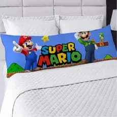 FRONHA TRAVESSEIRO DE CORPO XUXÃO 1.25X0.45CM REFIL ENCHIMENTO DE SILICONE SUPER MARIO WORLD