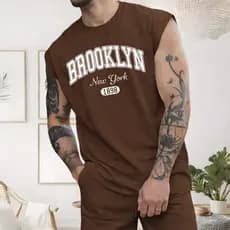 Regata Machão Brooklyn New York 1898  Masculina Algodão  Academia Treino Musculação