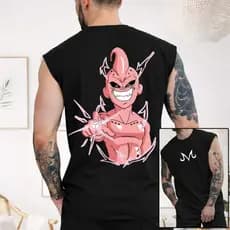 Camiseta Regata Masculina M Majin Buu Premium Estampada Estilo Academia Treino
