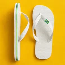 Chinelo Kit 2 Pares Masculino com Bandeira do Brasil – Promoção Todos Tamanhos
