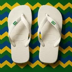 Chinelo de Dedo Masculino  Infantil com Bandeirinha Brasil – Leve e Versátil Barato