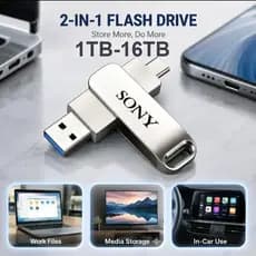 USB 3.0 2 Em 1 OTG Pen Drive 1TB 2TB 4TB 8TB 16TB Metal De Alta Velocidade Flash Tipo-C U Vara Para SmartPhone/Tablet/Co