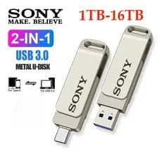 Unidade Flash USB 3.0 1TB 2TB 4TB 8TB 16TB De Metal De Alta Velocidade Tipo-C Pen Drive Para SmartPhone/Tablet/Computado