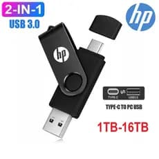 1TB/2TB/4TB/8TB/16TB USB3.0 Flash Drive Transmissão Portátil Tipo-C Disco U