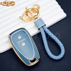 2 Botões TPU Car Key Case Capa para Chevrolet Volt Trax Malibu Blazer Traverse Onix Equino Orlando Cruze 6514