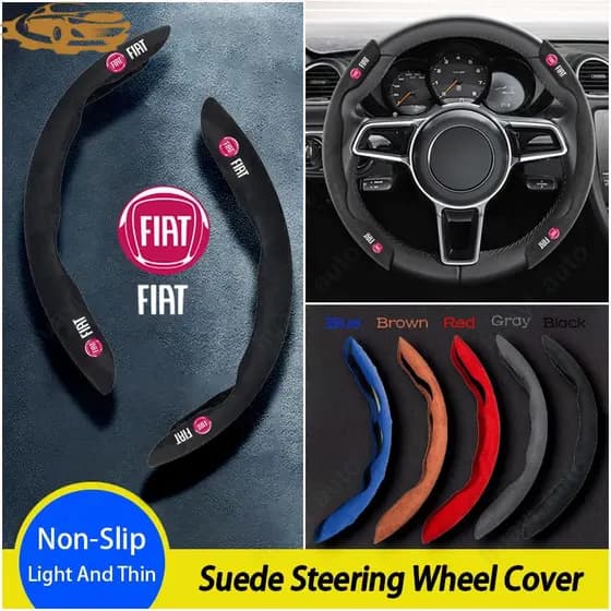 [Oferta por Tempo Limitado] Fiat Alta Qualidade Camurça Cobertura De Volante Acessórios Para Strada Mobi Argo Pulse Toro