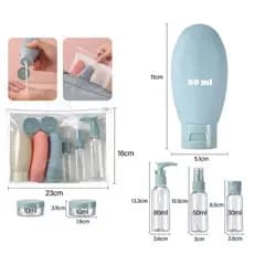 Kit 11 Frascos Porta para Shampoo/ Cremes/ Plastico Para Viagem