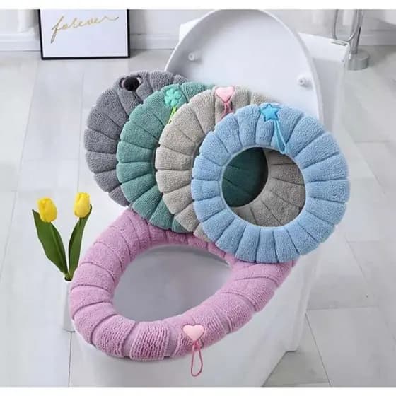 Capa De Assento De Vaso Sanitário Almofada Sanitária Confortável Lavável Para Banheiro T