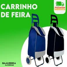 Carrinho De Compras Feira Dobravel - Suporta 30 Kg PROMOÇÃO
