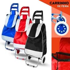 Carrinho De Feira Dobrável Com Rodas - Carrinho De Mão - Diversas Cores - BNVT