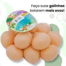 Kit com 12/24/36 Ovos Falsos de Plástico para Estimular a Produção de Ovos em Galinhas Indez
