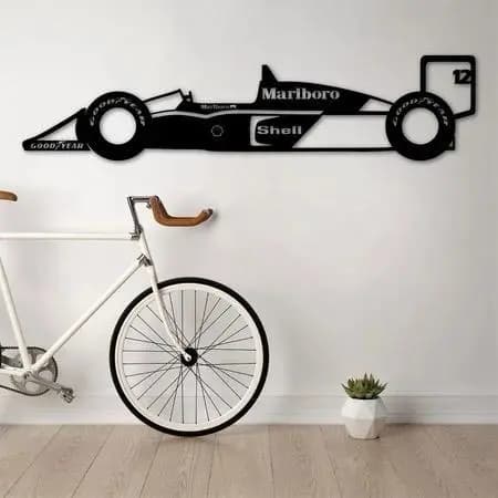 QUADRO CARRO DECORATIVO AIRTON SENNA FEITO EM ACM - DIVERSOS TAMANHOS