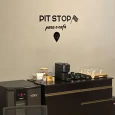 QUADRO DECORATIVO CANTINHO DO CAFÉ PIT STOP PARA O CAFÉ