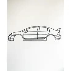 QUADRO DECORATIVO CARRO CIVIC SI EM ACM - DIVERSOS TAMANHOS