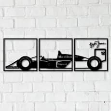QUADRO CARRO DECORAÇÃO SALA QUARTO AIRTON SENNA F1 EM ACM FÓRMULA 1