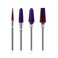 Brocas Cônica De Metal Duro De Tungstênio Púrpura Bits De Unhas De 3/32 " Para Lixa Manicure Removedor De Gel