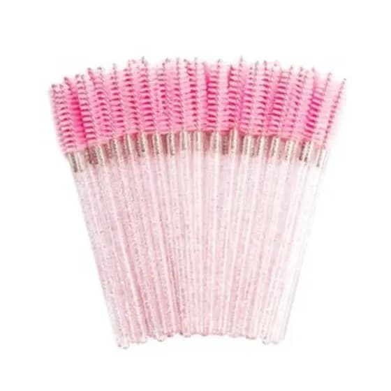 50 Escovinhas Glitter Extensao De Cilios Sobrancelha Brilho