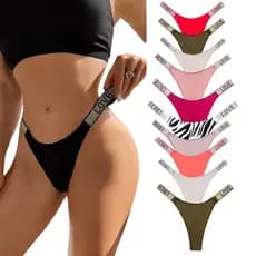 Kit 6 Calcinha Fio Dental Love Sem Costura Invisível Não Marca Poliamida