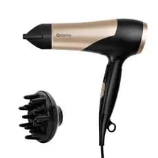 Morina Dobrável e portátil Secador de Cabelos 1800 watts Gold Tourmaline com coletor de vento e difusor 127V