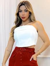 Tube Top Feminino Blusa Faixa Tomara Que Caia 00142