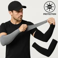 Kit 2 Pares de Manguito Proteção Solar UV50+ Manga Esportiva Protetor Solar Uv Manga Sem Abertura no Dedo