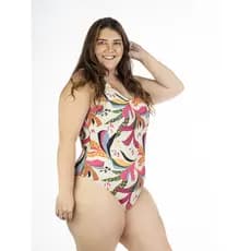 Maio Plus Size Estampado Sete Moda Praia Premium Proteção Uv+