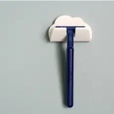 Suporte Barbeador Simples / Gilette Plástico Decoração Dupla Face 3M Pendurar na Parede Nuvem