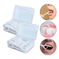 Kit 200/400/600/800 Unidades Palito Fio Dental Palitos de Limpeza Interdental Formato Arco Ultrafino Professional Care