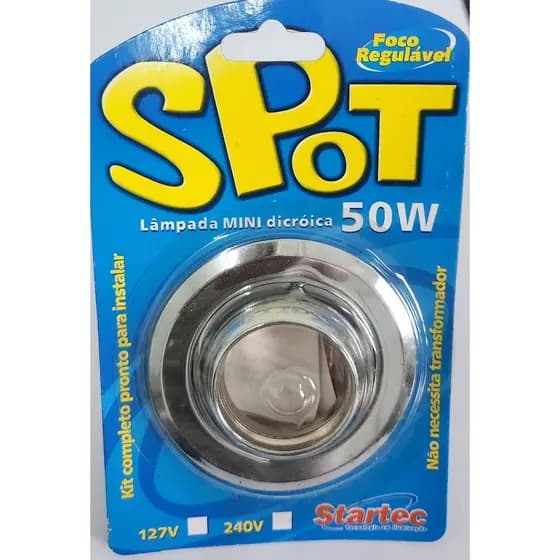 Kit 10 Spot Mini Dicroica Olho de Boi Lindo Embutir Redondo Para Lampada Mr11 Startec