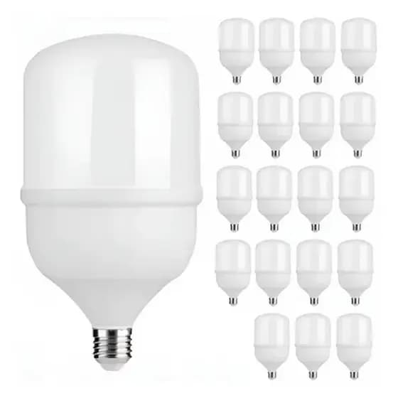 Kit 100 Lâmpada Led Bulbo 20w 6500K Branco Frio E27 Bivolt Ourolux
