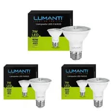 Kit 3 Lâmpada Par20 E27 Led 7w Branco Quente 3000k Bivolt Lumanti