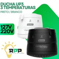 Chuveiro EnerDucha Up3 Br/Pt 3 Temperatura 5.500W 127V/220V Enerbras